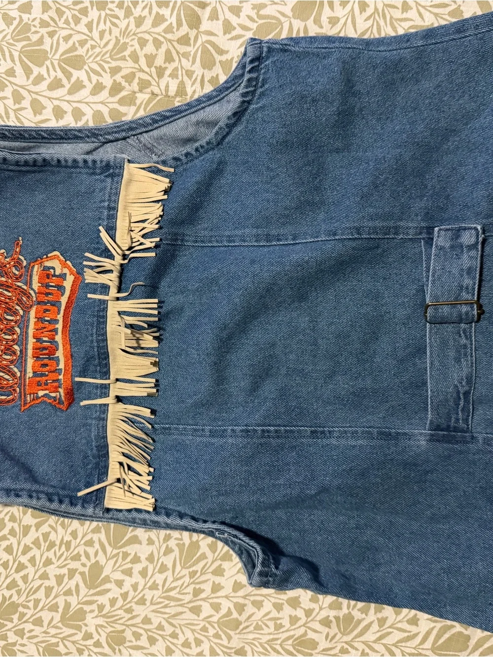 Disney Light Blue Denim Vest with Silver Tag Detail - Picture 2 of 3